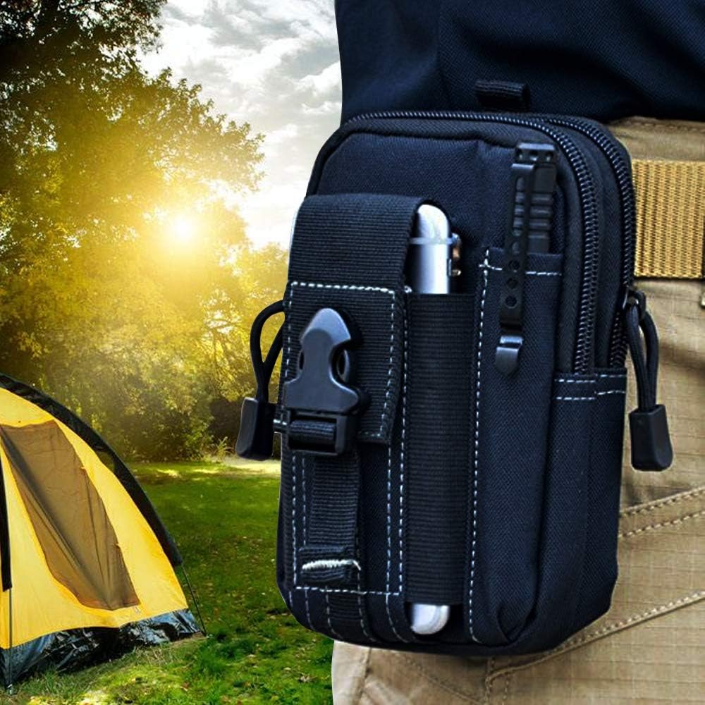 Outdoor Hunting Belt - กระเป๋าคาดเอวแบบยุทธวิธี Molle กระเป๋าคาดเอวทหาร EDC อุปกรณ์จัดเก็บเครื่องมือ ซองใส่โทรศัพท์