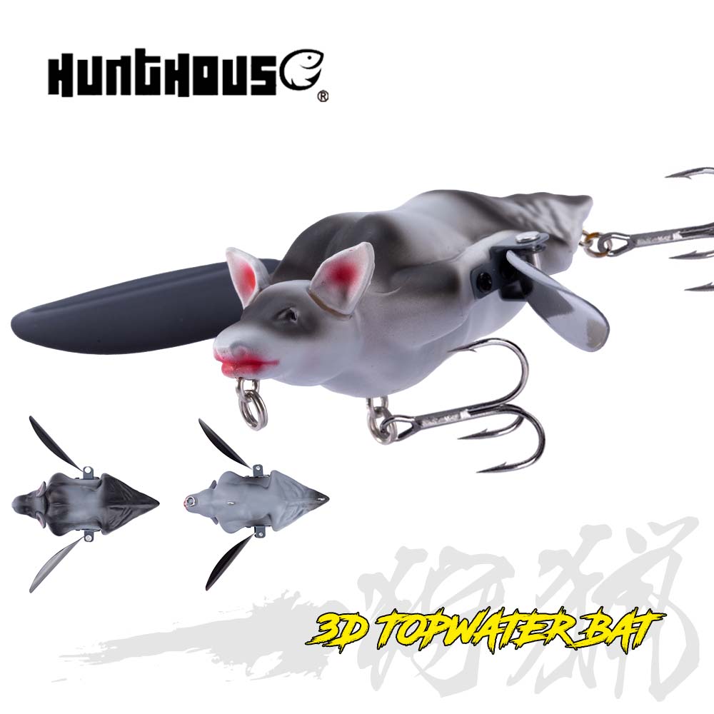 Hunting Quotes - Hunthouse Bionic 3D ค้างคาวดินสอประดิษฐ์เหยื่อลอย Topwater ตกปลา