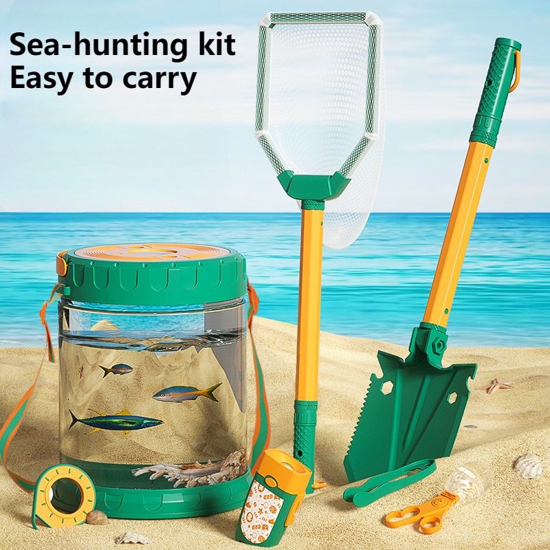 Outdoor Hunting Equipment - เซ็ตจับทะเลของเล่นเด็กเล่นชายหาดชุดผจญภัยกลางแจ้งอุปกรณ์คลิปหนีบหอยนางรมสำหรับของเล่นเด็กผู้ปกครองริมทะเล