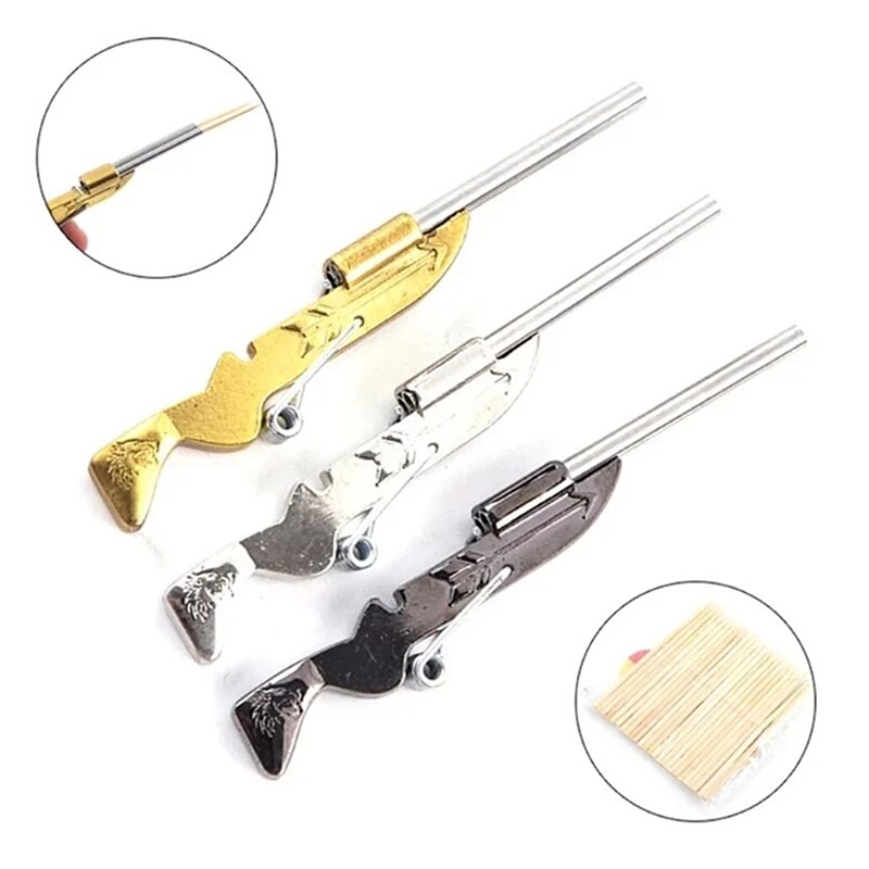 Outdoor Hunting Gifts - ปืนไม้จิ้มฟันขนาดเล็กของเล่นปืนล่าสัตว์ของเล่นปืนยิงสนุกกลางแจ้งบีบอัดอาวุธปืนล่าสัตว์ของเล่นของขวัญ