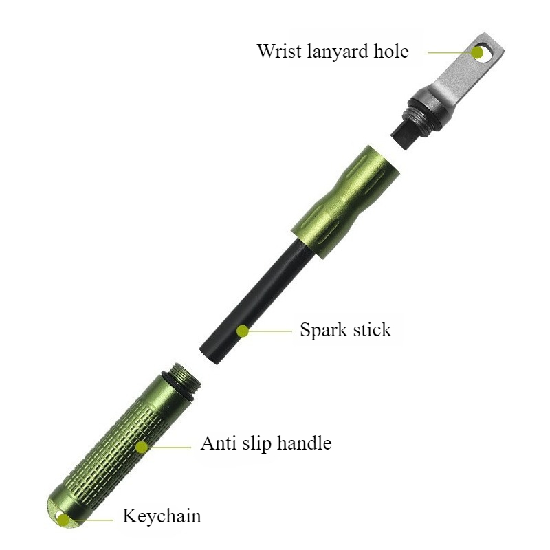 Fire Starter Waterproof - แท่งจุดไฟแบบพกพา กันน้ำ ใช้ในกรณีฉุกเฉิน อเนกประสงค์ สำหรับตั้งแคมป์กลางแจ้ง