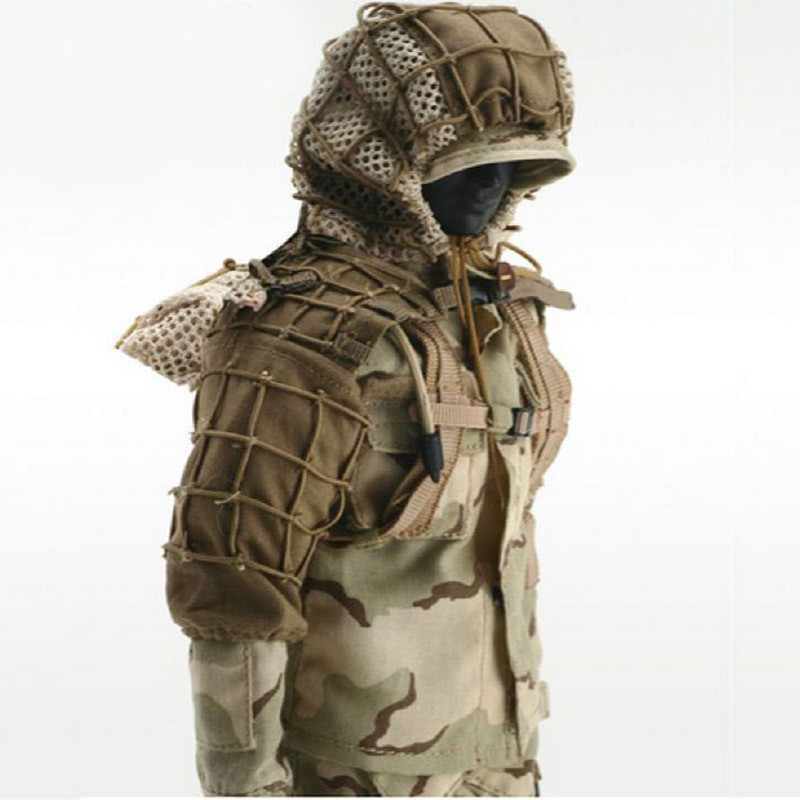 Camouflage Hunting Jacket - ใหม่ยุทธวิธี CS การฝึกอบรมการล่าสัตว์เสื้อผ้าเส้นด้าย Sniper Camouflage ตาข่าย
