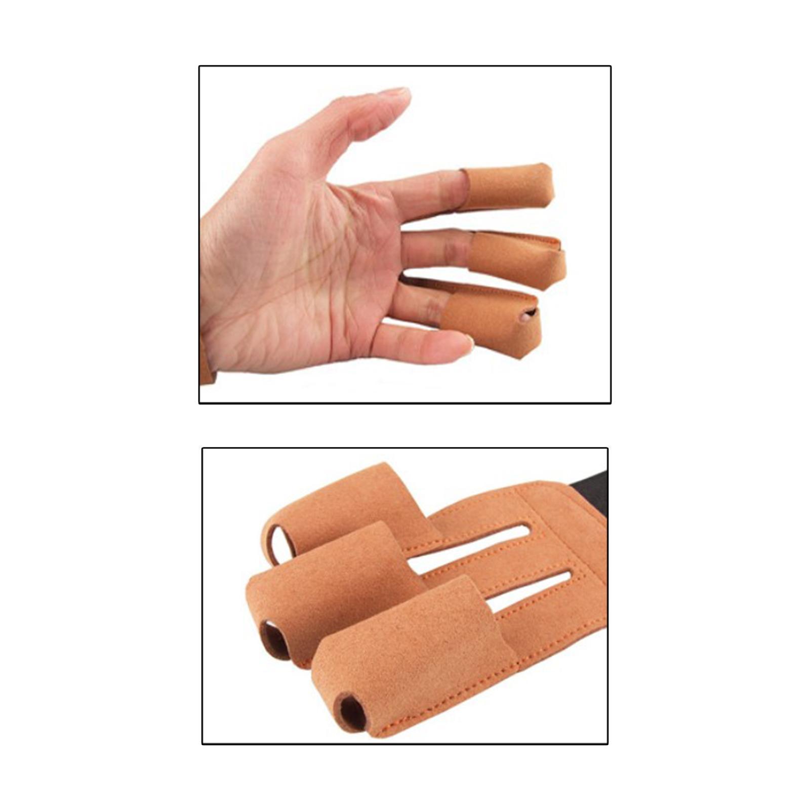 Outdoor Hunting Gloves - ถุงมือยิงธนูแบบปรับได้ 3 นิ้ว ทำจากไมโครไฟเบอร์ ป้องกันการลื่น สำหรับกิจกรรมยิงธนูกลางแจ้งและล่าสัตว์