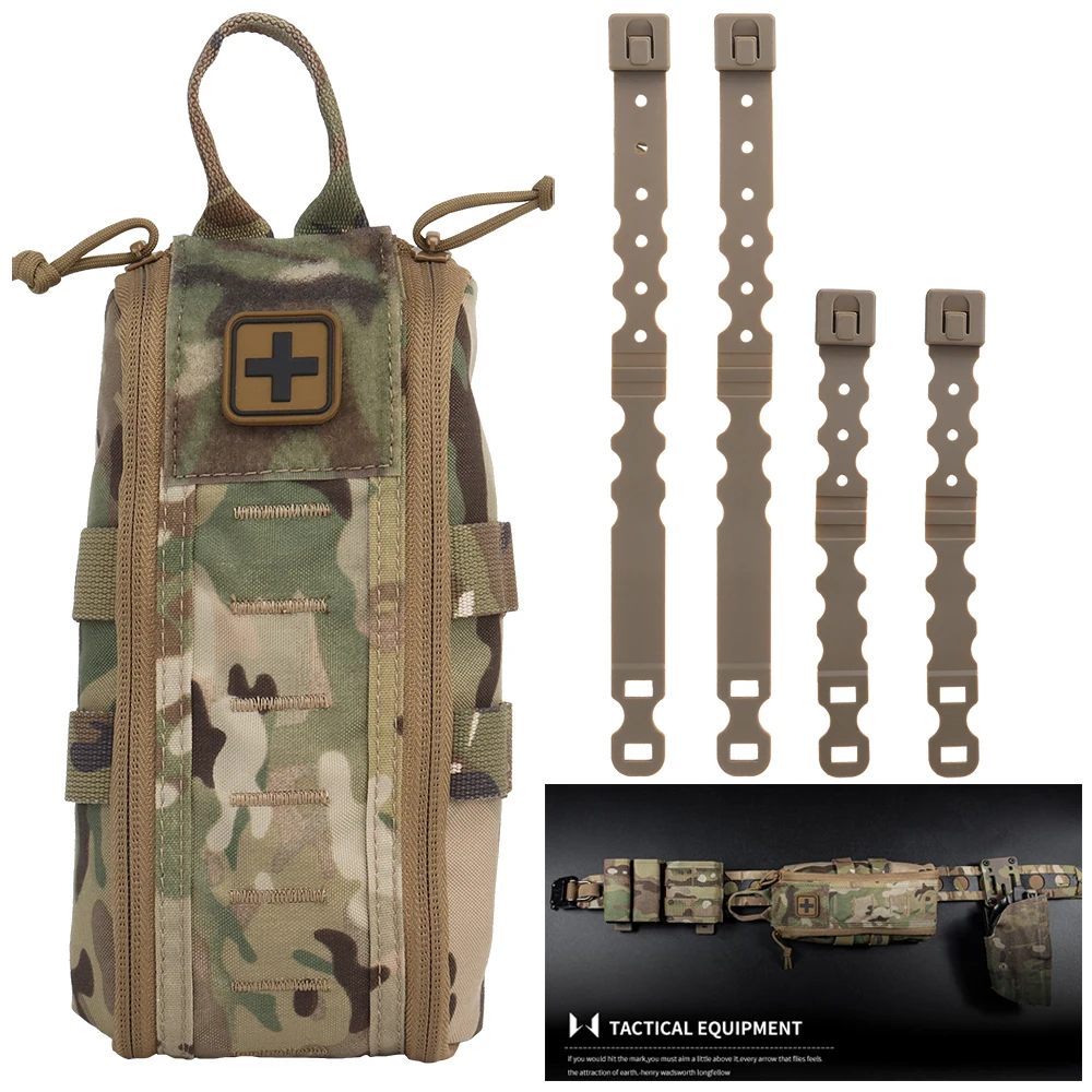 Outdoor Hunting Belt - เสื้อกั๊กกระเป๋าคาดเข็มขัดเอวสำหรับตั้งแคมป์, อุปกรณ์กลางแจ้ง kotak p3k ทางการแพทย์แบบยุทธวิธีตอบสนองอย่างรวดเร็ว