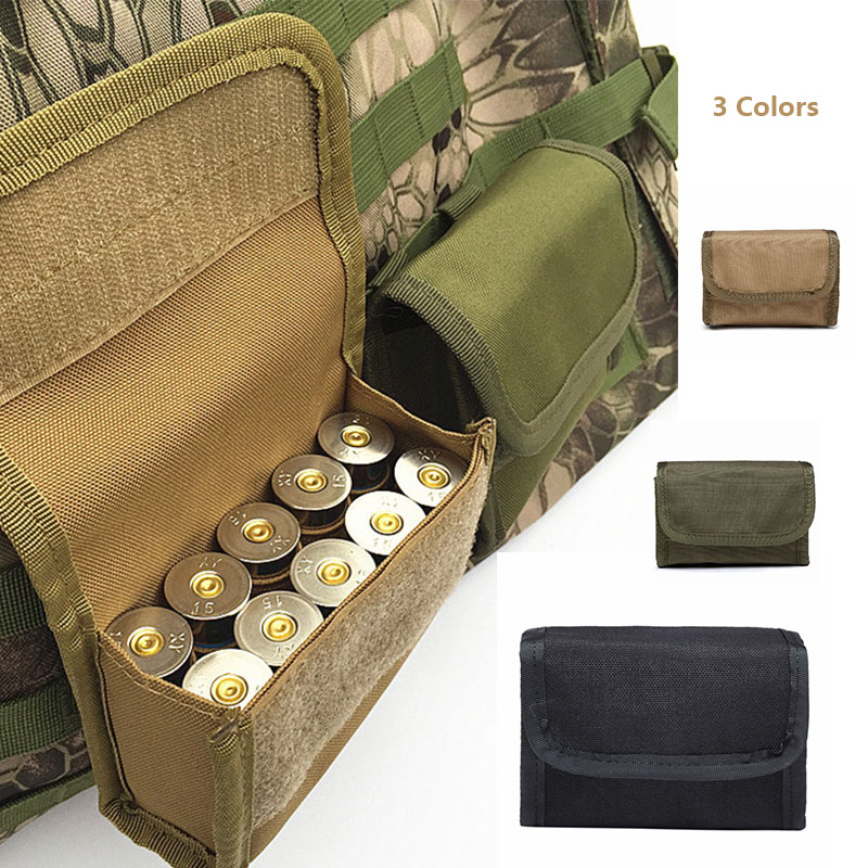Outdoor Hunting Equipment - กระเป๋ากระสุน10ช่องกระเป๋าคาดเอวแนวยุทธวิธีกระเป๋ายิงปืน10รอบกระเป๋าไนลอนขนาดเล็กอเนกประสงค์
