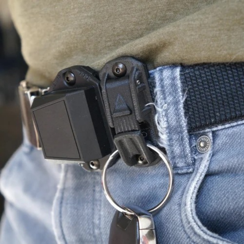 Outdoor Hunting Belt - คลิปหนีบเข็มขัดอเนกประสงค์สำหรับกระเป๋าเป้ ตะขอแขวนอุปกรณ์หนัก คลิปหนีบกุญแจสำหรับเข็มขัด เหมาะสำหรับการช่วยเหลือ ฉุกเฉิน เอาตัวรอด