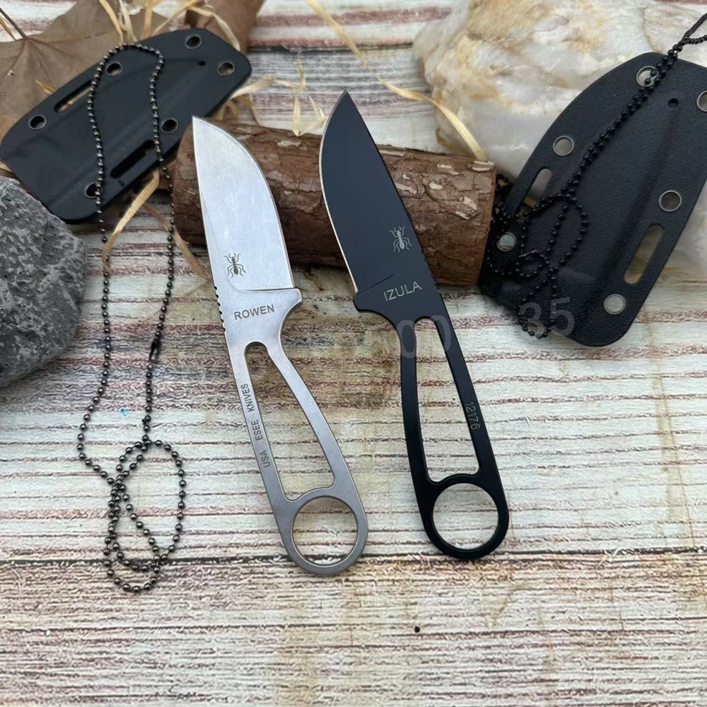 Outdoor Hunting Gifts - มีดตรง IZULA ความแข็งแรงสูง เหล็ก D2 สำหรับกิจกรรมกลางแจ้ง