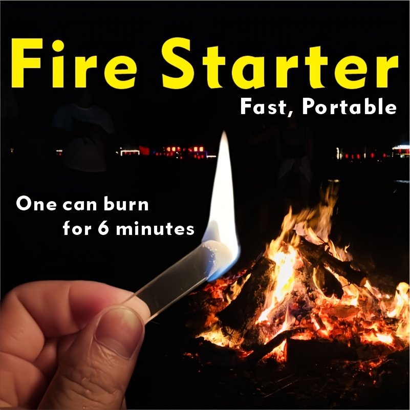 Fire Starter Waterproof - แท่งจุดไฟ 60 ชิ้น แบบใส กันน้ำ เผาไหม้เร็ว