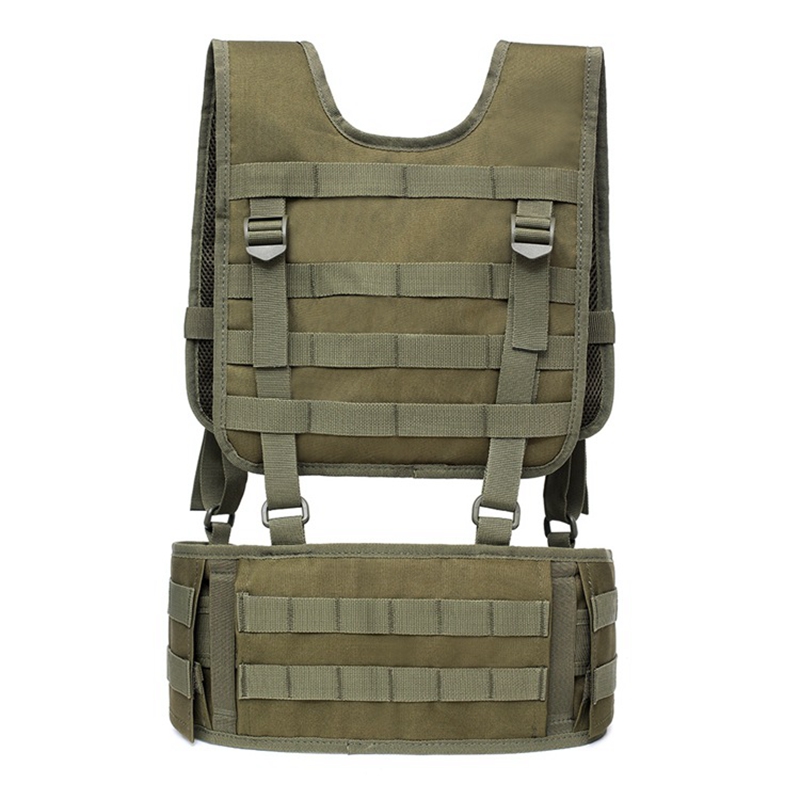 Outdoor Hunting Belt - เสื้อกั๊กยุทธวิธีแบบโมลล์ ชุดเกราะหน้าอกสำหรับแอร์ซอฟต์ เข็มขัดคาดเอวแบบถอดได้ เข็มขัดสำหรับปฏิบัติการ ชุดอุปกรณ์เพ้นท์บอล เสื้อกั๊กสำหรับล่าสัตว์กลางแจ้ง