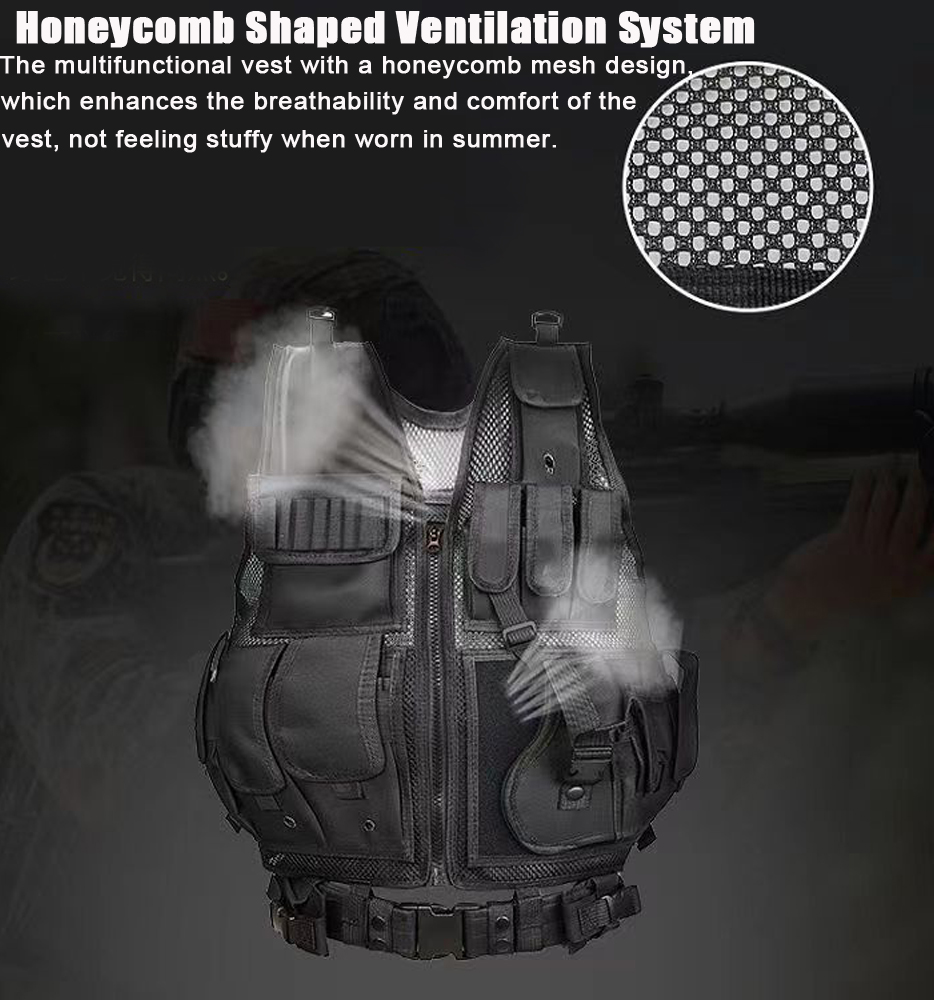 ปรับ MOLLE เสื้อกั๊กยุทธวิธี C - Hunting Outdoor Jacket บทวิจารณ์และราคา
