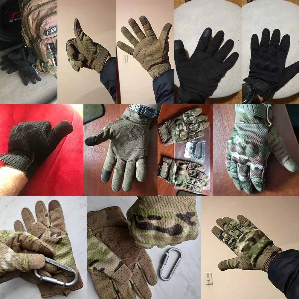 Camoหน้าจอสัมผัสถุงมือยุทธวิธี - Outdoor Hunting Gloves บทวิจารณ์และราคา