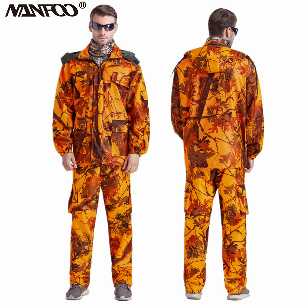 ผู้ชายกลางแจ้ง Blaze สีส้ม Bio - Camouflage Hunting Jacket บทวิจารณ์และราคา