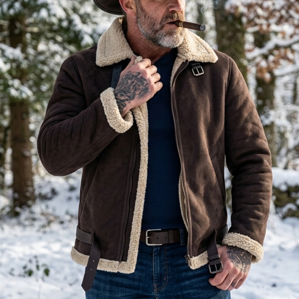 เสื้อแจ็คเก็ตหนังกลับเทียมบุขน - Hunting Outdoor Jacket บทวิจารณ์และราคา
