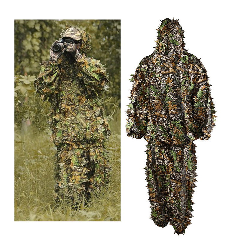 ชุด Ghillie กลางแจ้งสำหรับผู้ช - Camouflage Hunting Jacket บทวิจารณ์และราคา