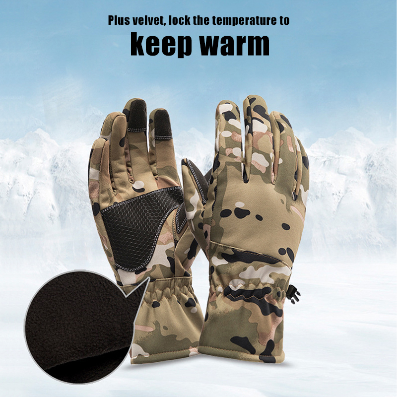 ถุงมือกันหนาวลายพรางสำหรับกิจก - Outdoor Hunting Gloves บทวิจารณ์และราคา