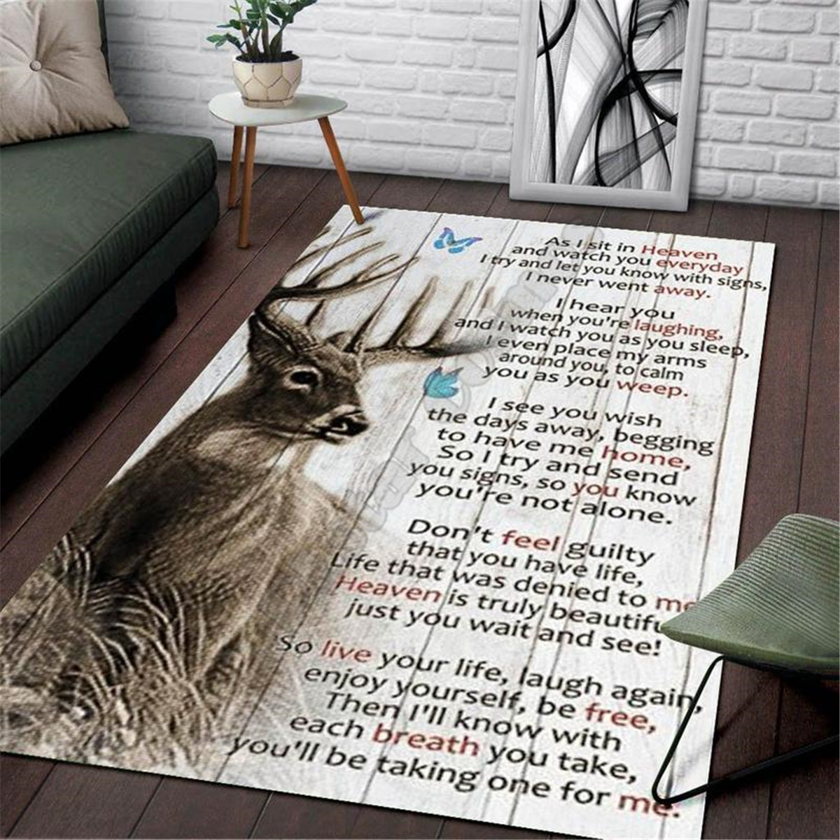 พรมลายพื้นที่ล่าสัตว์กวาง พรมพ - Hunting Outdoor Mat บทวิจารณ์และราคา