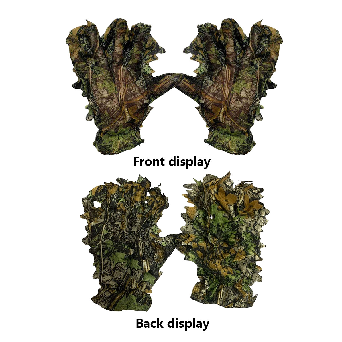 ถุงมือลายใบไม้ 3 มิติ สำหรับล่ - Outdoor Hunting Gloves บทวิจารณ์และราคา