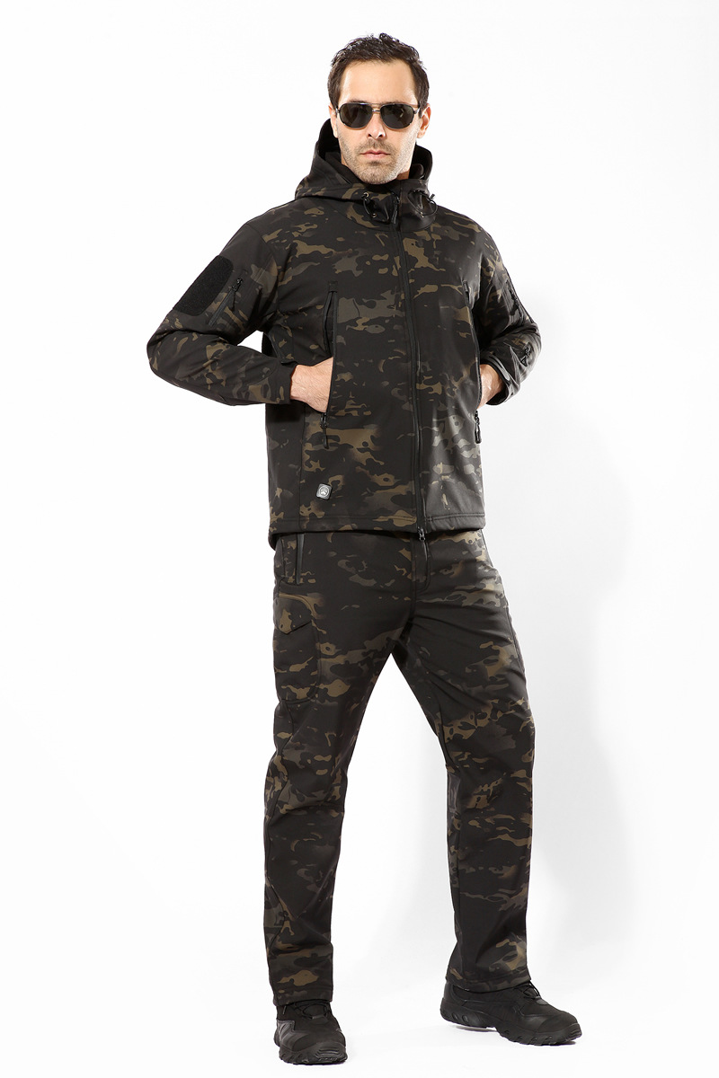 Shark Skin Soft Shell เสื้อแจ็ - Camouflage Hunting Jacket บทวิจารณ์และราคา